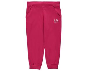 LA Gear Girls Three Quarter Interlocked Pants Trousers Bottoms Junior - Pink