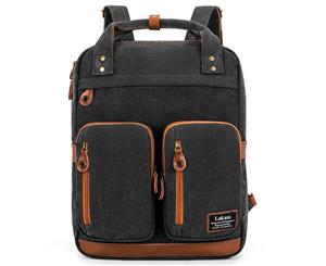 LOKASS Durable Water Resistant Laptop Backpack-Black