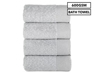 Luxury Living Parker Bath Towel 4-Pack - Grey