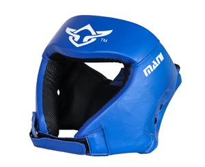 MANI Leather Open Face Pre-Moulded Head Guard - Blue