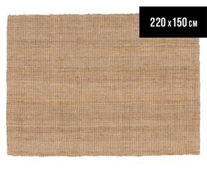 Maple & Elm 220x150cm Natural Fibre Chunky Knit Jute Rug - Natural