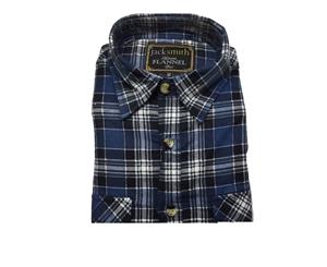 Men's Flannelette Shirt Check Vintage Long Sleeve - 45 (Full Placket)