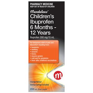 Mendeleev Ibuprofen Childrens 6 Months - 12 Years 200ml