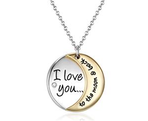 Mestige To The Moon & Back Necklace - 12-Karat Gold Plated