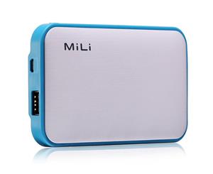 MiLi Qi Power Star III Blue 10000mAh Micro USB/Built-in Lightning Cable f/Phones