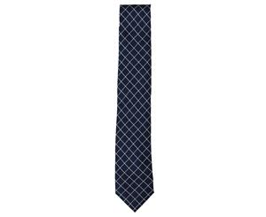 Michael Kors Mens Simplistic Thin Line Silk Check Regular Tie