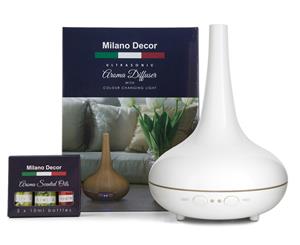 Milano Dcor Ultrasonic Aroma Diffuser - White