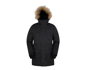 Mountain Warehouse Gorge Long Jacket Breathable with Waterproof Outer - Black