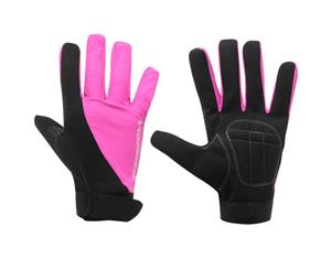Muddyfox Unisex Bike Gloves Touch and Close - Black/Pink