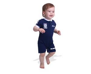 NZ Auckland Blues Super Rugby Union Footysuit All-in-one Shorts Childs Size 2.