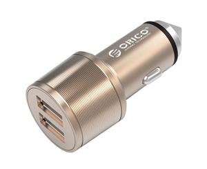 ORICO 15.5W Safety Hammer Design 2 Port Car Charger-Gold