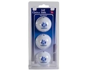 Official AFL North Melbourne Roos Pack Of 3 Golf Balls White