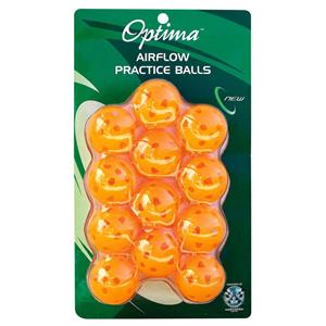 Optima Air Flow Practice Golf Balls 12 Pack Orange
