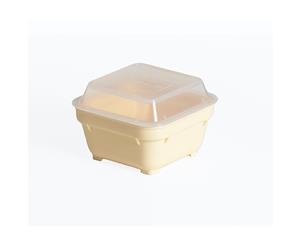 Pack of 12 Square Bowl 100mm Yellow