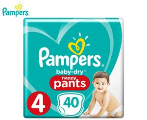 Pampers Baby-Dry Toddler Size 4 9-15kg Nappy Pants 40-Pack