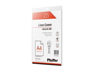 Pfeiffer Linen Covers A4 250gsm White 25-Pack (R)