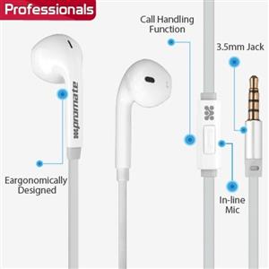 Promate &quotGearPod-iS" (White) Premium Universal Ergonomic In-ear Stereo Earphone