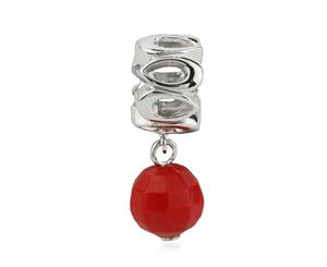 Red Coral Bulb Charm