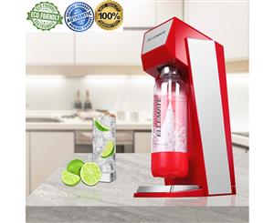 Red & Silver DIY Soda Bubble Machine Sparkling Water Maker Drinks Maker SodaStream