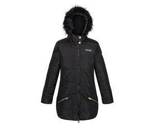 Regatta Childrens/Kids Bluebelle Quilted Hooded Jacket (Black) - RG4503
