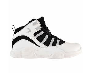 SHAQ Mens Full Press Trainers Shoes Footwear - White/Black Lace Up Hi Top