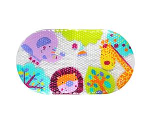 Safari Animals PVC Kids Safety Bath Mat with suction cups by Star + Rose 68cm x 38cm
