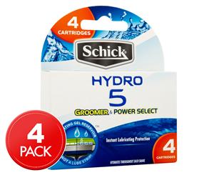 Schick Hydro 5 Groomer & Power Select Refill Cartridges 4pk