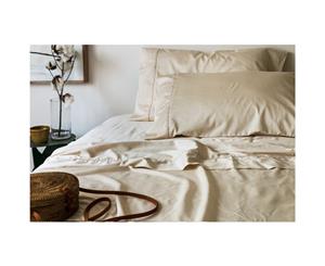Sienna Living Bamboo Cotton 400 Thread Count Pillowcase Pair Eggnog