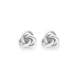 Silver Knot Stud Earrings