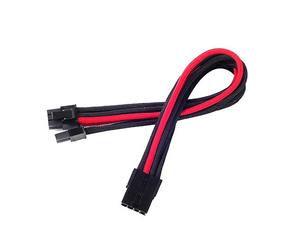 SilverStone PP07-PCIBR PCIE-8pin to PCIE-6+2pin(250mm) Bicolor- Black & Red