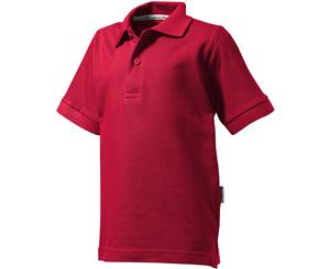 Slazenger Childrens/Kids Forehand Short Sleeve Polo (Dark Red) - PF1805