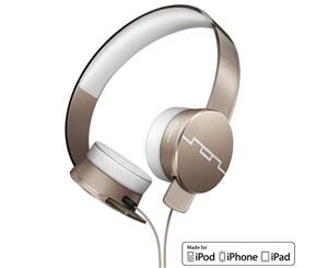 Sol Republic Tracks HD2 Gold High Definition Headphones Headset Mic for iPhone