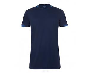 Sols Mens Classico Contrast Short Sleeve Football T-Shirt (French Navy/Royal Blue) - PC2787