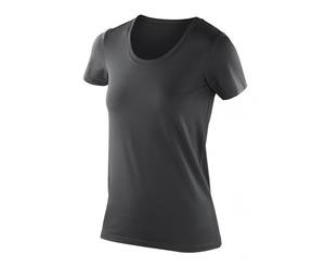 Spiro Womens/Ladies Softex Super Soft Stretch T-Shirt (Black) - RW5169
