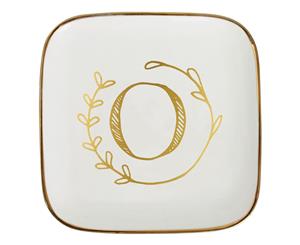 Splosh Alphabet Ceramic Trinket Plate (Letter O)