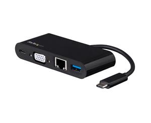 StarTech USB-C Multiport Adapter - VGA / USB 3.0 / GbE - Power Delivery Charging - 60W - Mac / Windows / Chrome OS - USB-C Adapter- DKT30CVAGPD