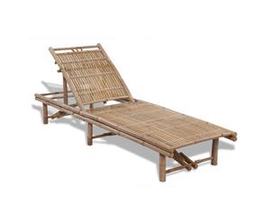 Sunlounger Bamboo Adjustable Outdoor Garden Seat Lounge Daybed Sun Bed