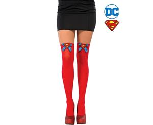 Supergirl Adult Thigh Highs Stockings