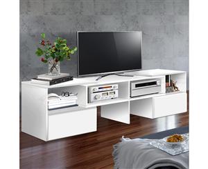 TV Cabinet Entertainment Unit Stand Storage Shelf White Adjustable 175CM
