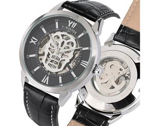 T-WINNER Luxury Automatic Mechanical Watch Leather Band Watches Business Wristwatch