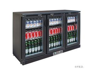 Thermaster 320L Drink Cooler Three Glass Door - Silver