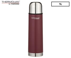 Thermos 1L THERMOcaf Everyday Stainless Steel Slimline Vacuum Insulated Flask - Matte Red