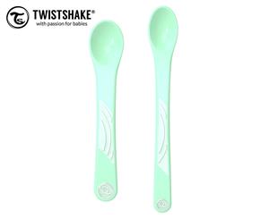 Twistshake Baby Feeding Spoon Set 2-Pack - Pastel Green