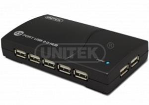 UNITEK (Y-2132) USB 2.0 13-Port Hub Black with 5V4A Power Adapter