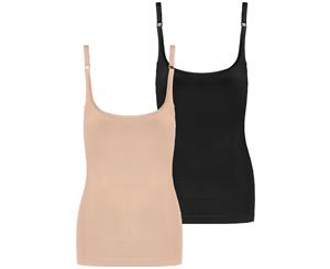 Underbust Shaping Cami - 2 Pack - Black and Nude