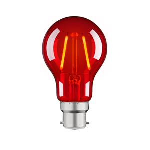 Verve 2W Red Coloured LED Filament BC Globe