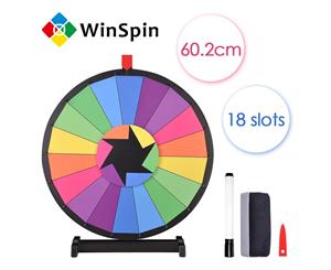 Yescom WinSpin 24" Tabletop Color Prize Wheel of Fortune 18 Slot Spin Game Tradeshow