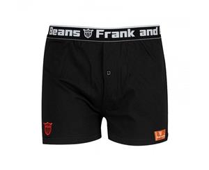 1 Pack Boxer Shorts Frank and Beans Underwear Mens 100% Cotton ColourTag S M L XL XXL - Orange Tag