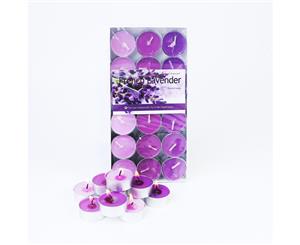 1 Pack of 36pce Lavender Scented Tea Light Candes 4 Hour Burning Time