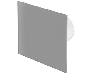 100mm Timer Extractor Fan Matte Grey Glass Front Panel TRAX Wall Ceiling Ventilation
